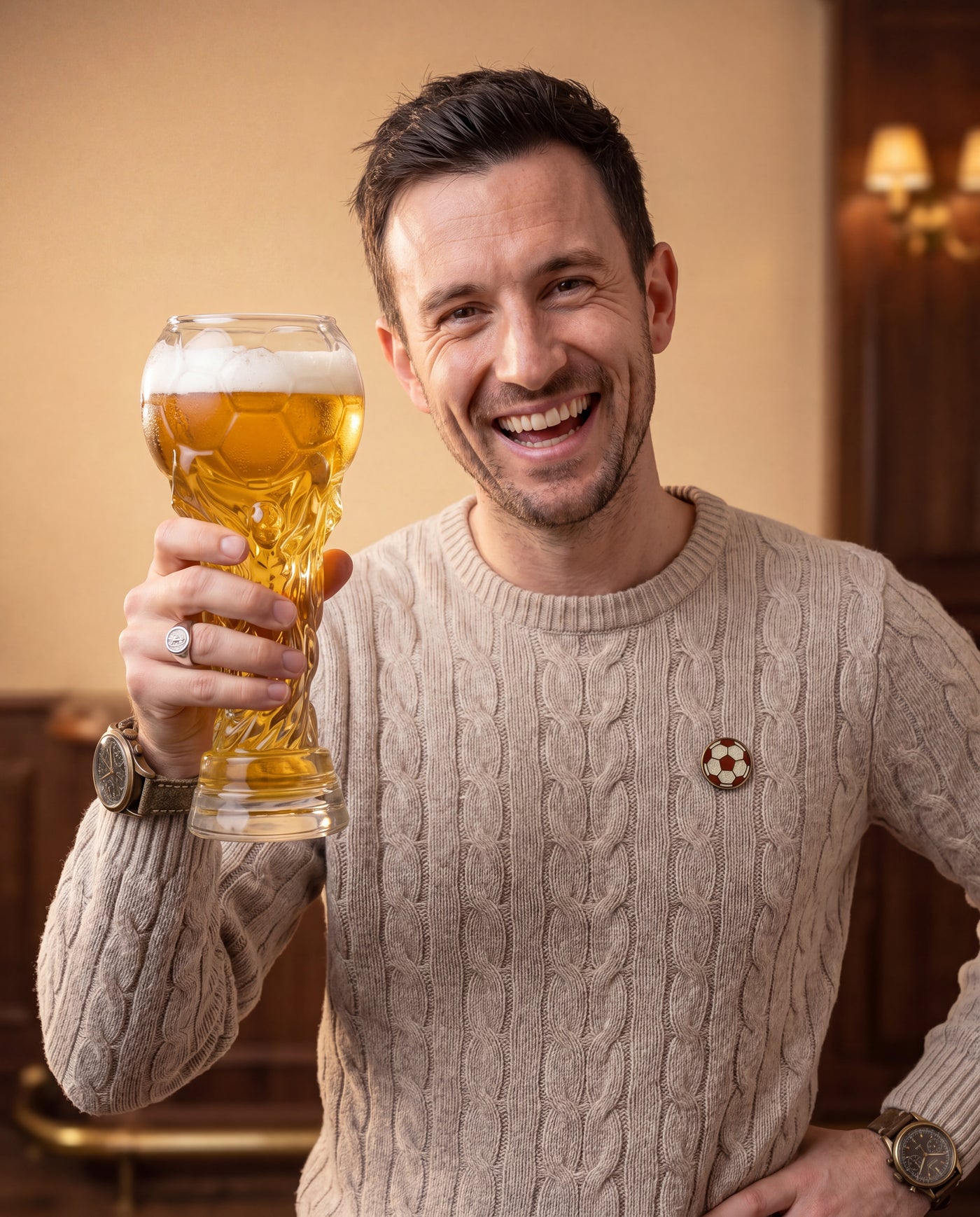 Trophy pint glass lifestyle